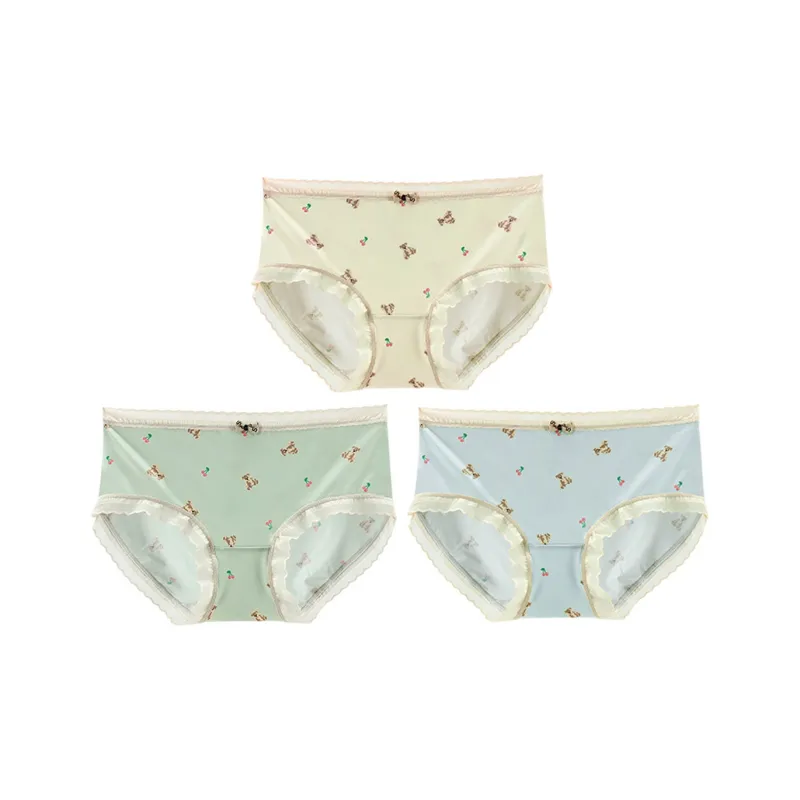 Flowers In Water Underpants Women's 3 Pack-0