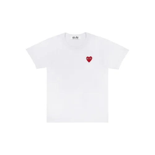 CDG Play T-Shirts Unisex White