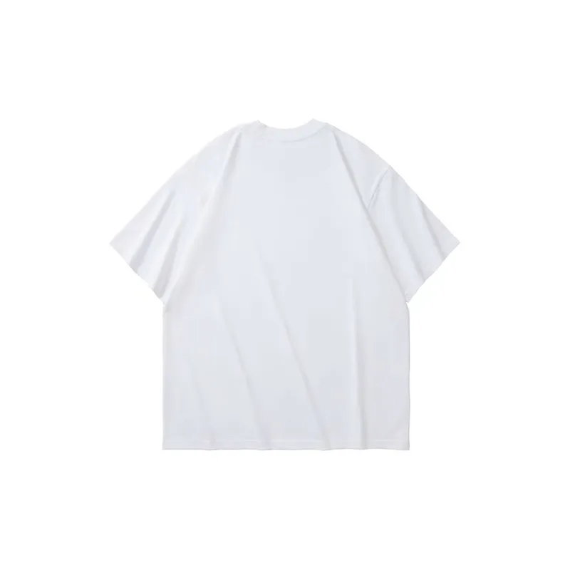 Chinpeno American Casual Loose Fit Drop Shoulder Crew Neck Breathable Short Sleeved T Shirt Unisex-1