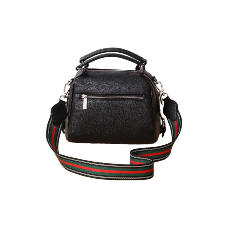 C°BANNER Synthetic Leather With Cow Leather One Shoulder Small Square Handbag Regular Women's Black-2