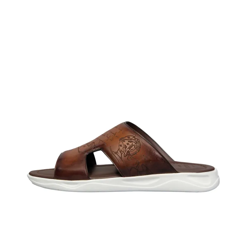 BERLUTI Shadow Slide Slippers Men's Brown-0