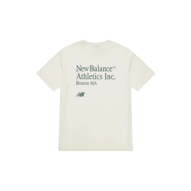 New Balance T Shirt Unisex Ivory White-1