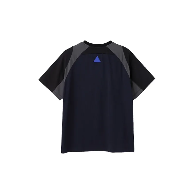 ROARINGWILD ARCH T Shirt Unisex Ecru Dark Blue-3