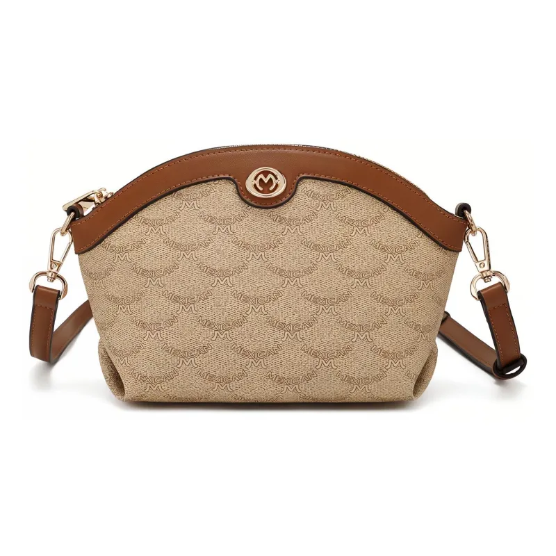 MEXICAN Polyvinyl Chloride Shoulder Bag, Crossbody Bag Regular Women's Mocha Coffee/Khaki Apricot/Elegant White-3