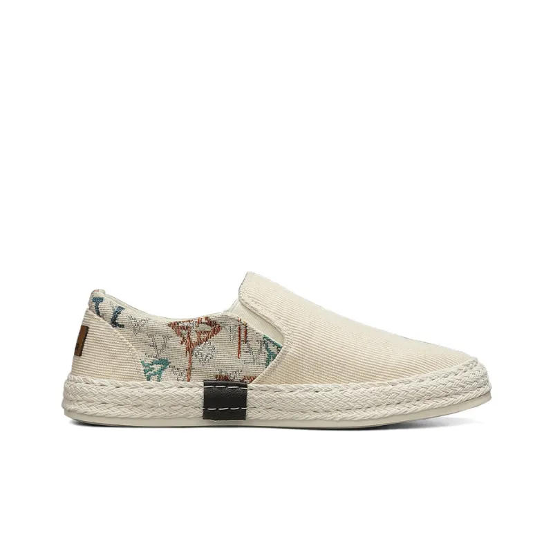 Warrior Coverage Abrasion Resistant Lightweight Breathable Slip Resistant Low Top Canvas Shoes Men's Ecru-1