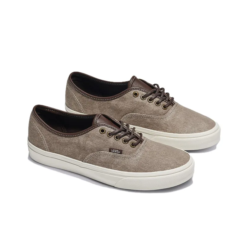 Vans Authentic Anti-Slip Wear-Resistant Low-Top Skateboard Shoes Unisex Coffee-2