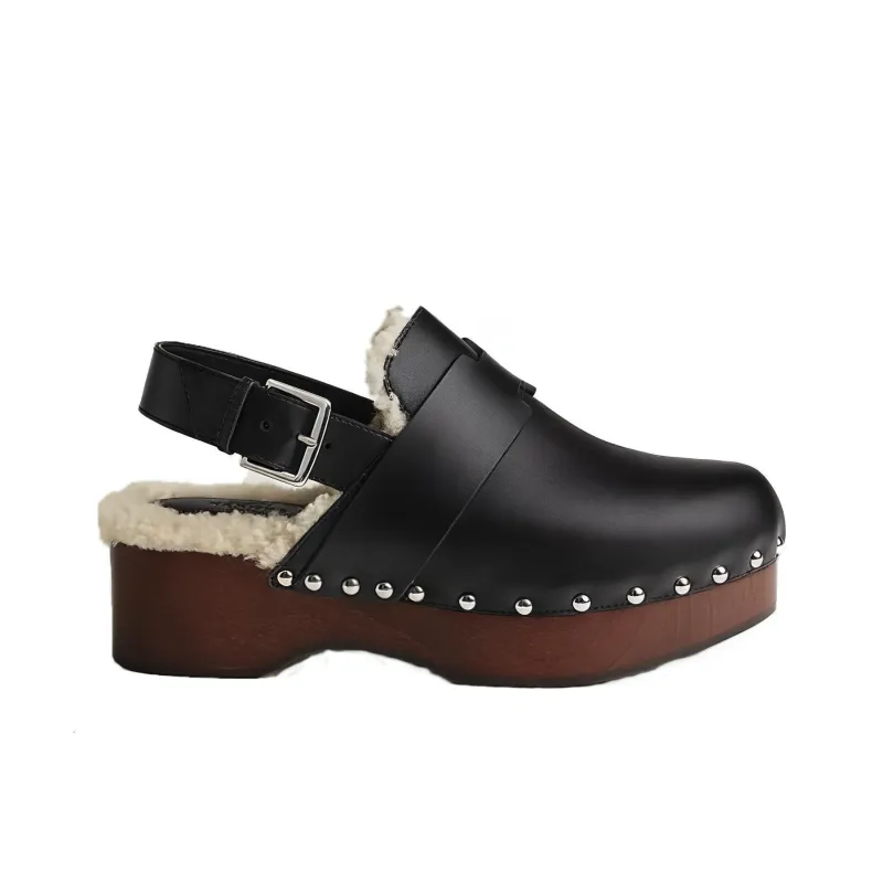 HERMES Hermione Casual Single Shoes Women's Black-1