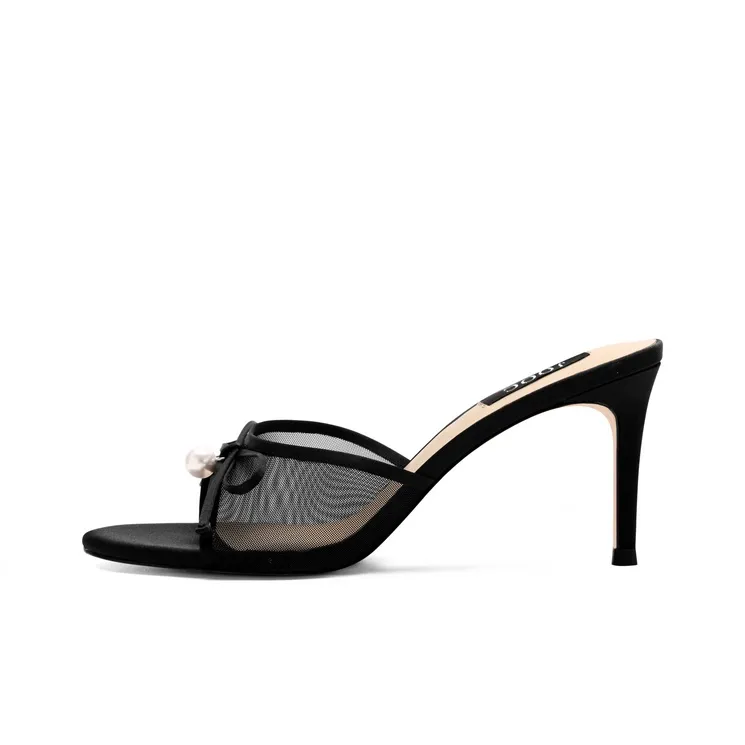 JOOC Rubber Sole Slip Resistant Slide Slippers Women's Sexy Black-0