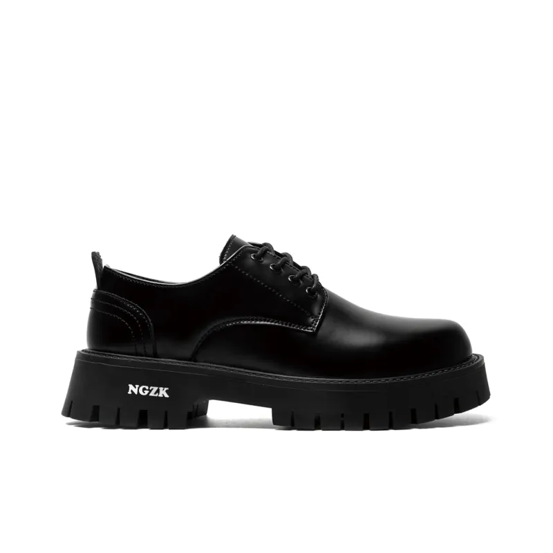 NGZK Dress Shoes Men Low Top Black-1