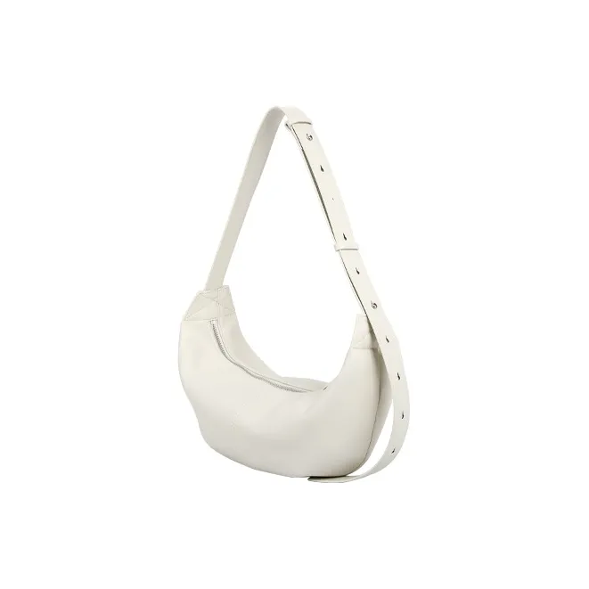 YOCAMU Cow Leather Shoulder Bag Hobo Bag Dumpling Bag Crossbody Bag Regular Women's Black/White/Silver-6