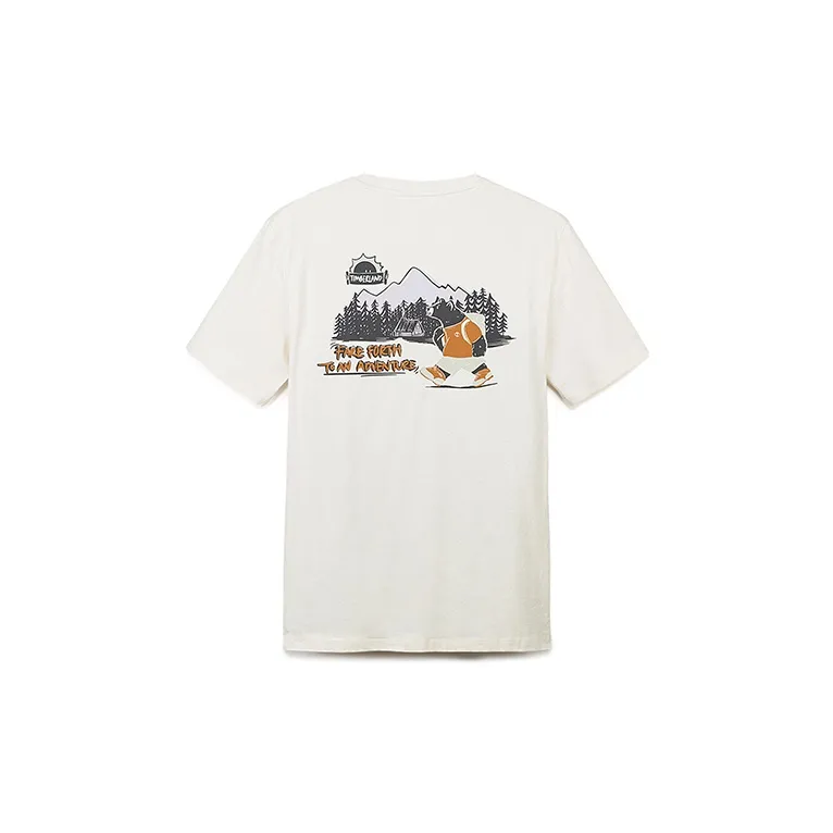 Timberland T Shirt Unisex Vintage White-1