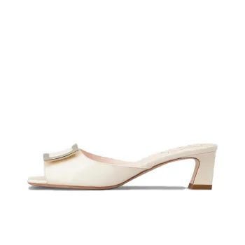 Roger Vivier Trompette Slide Slippers 4.5cm Women's White