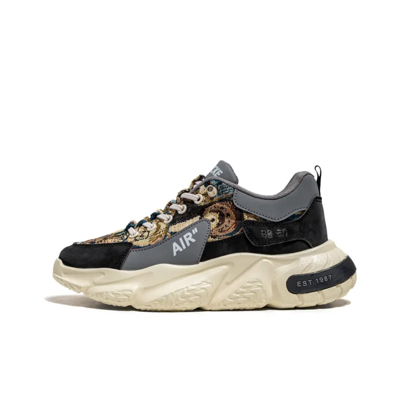 Locke Anti Slip Wear Resistant Low Top Chunky Sneakers Men's-0
