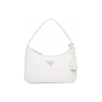 PRADA Re Edition Nylon Underarm Handbag, Shoulder Bag Mini Women's White