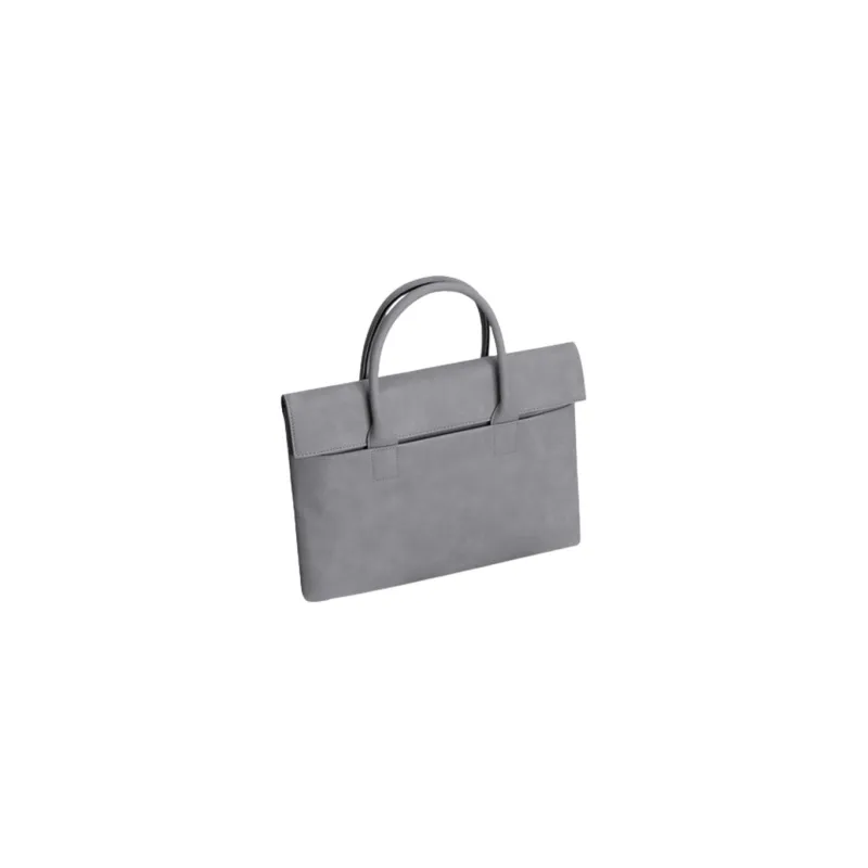 BRINCH Matte PU Fabric Laptop Bag Regular Women's Pink/Beige/Dark Gray/Light Gray/Silver Gray-6