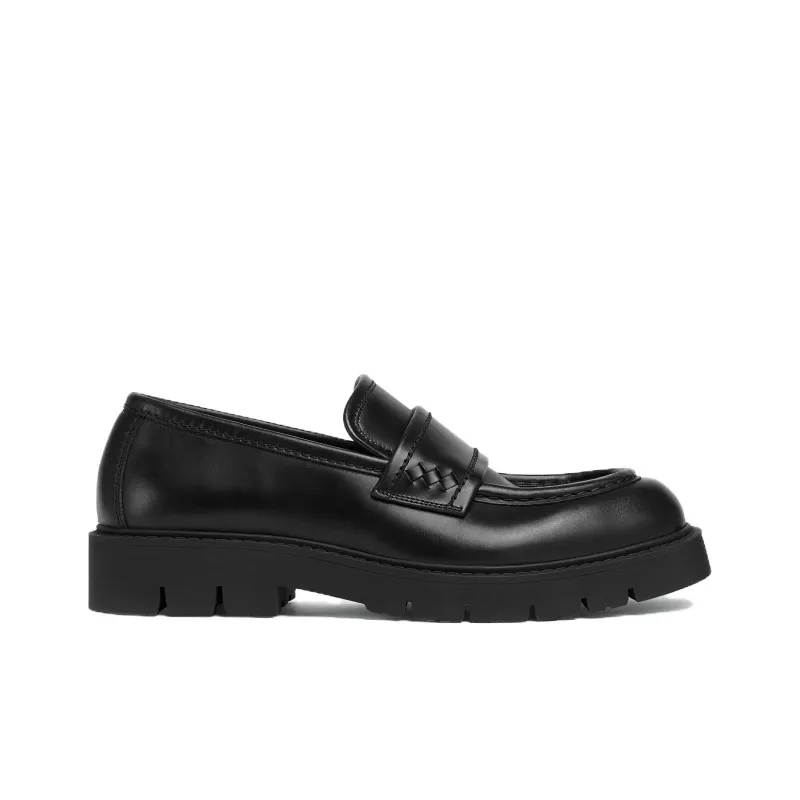 Bottega Veneta Haddock Loafers 4.5cm Men's Black-1