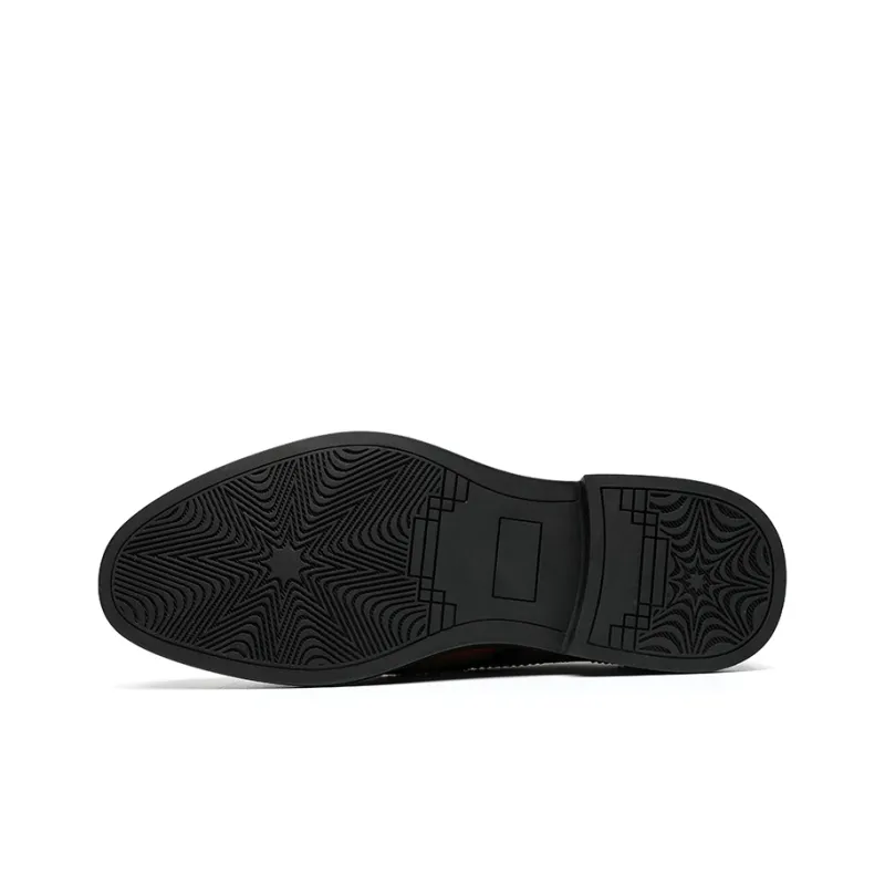 LUOMAIKE Dress Shoes Men Low Top Black/Brown-9