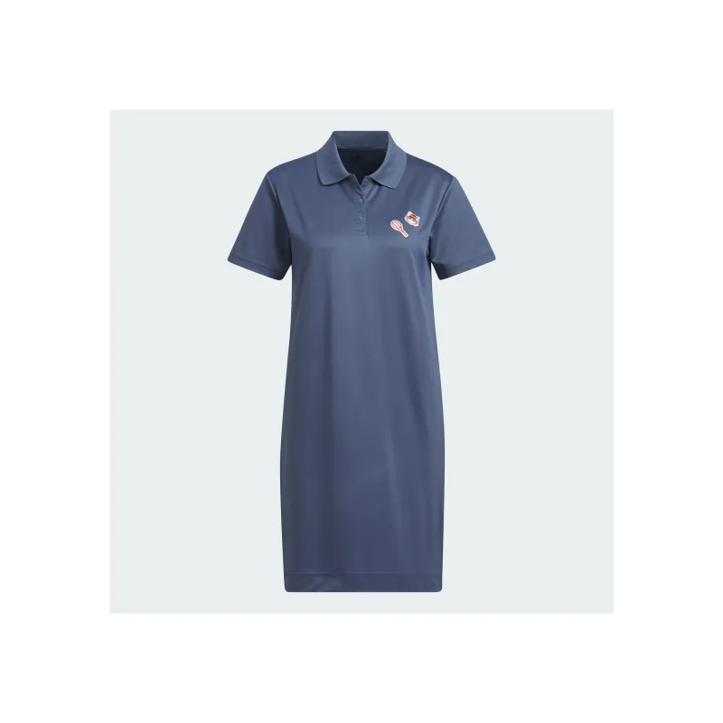 Adidas SS24 Short Sleeved Dresses Women's Ink Blue-7