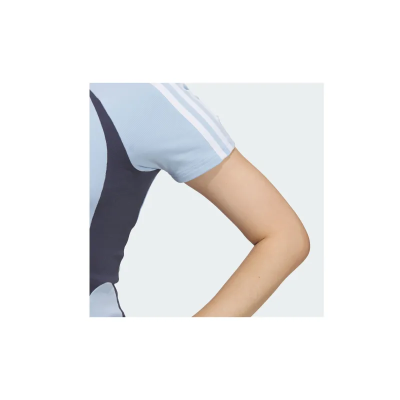 Adidas Originals JERSEY SHORT SLEEVE DRESS Short-Sleeved Dresses Women's Brilliant Blue/midnight Gray-5