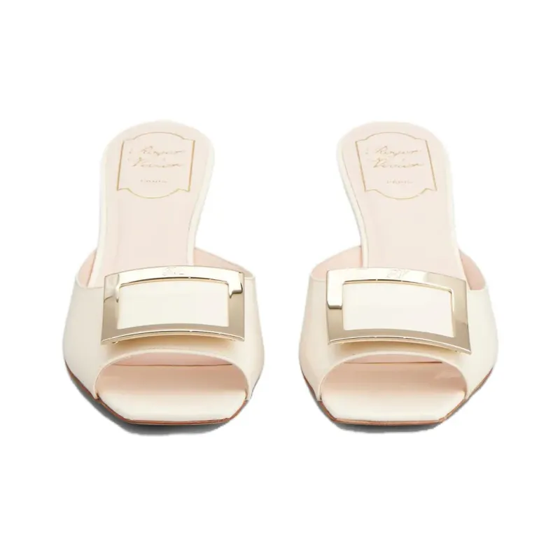 Roger Vivier Trompette Slide Slippers 4.5cm Women's White-3