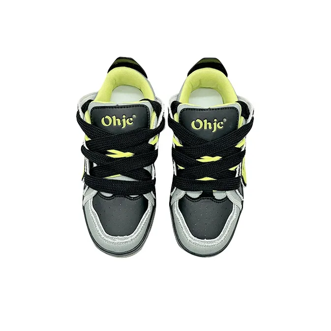 OHJC Denim Collection Slip-Resistant Cushioning Wear-Resistant Lightweight Low-Top Skateboard Shoes Unisex-9