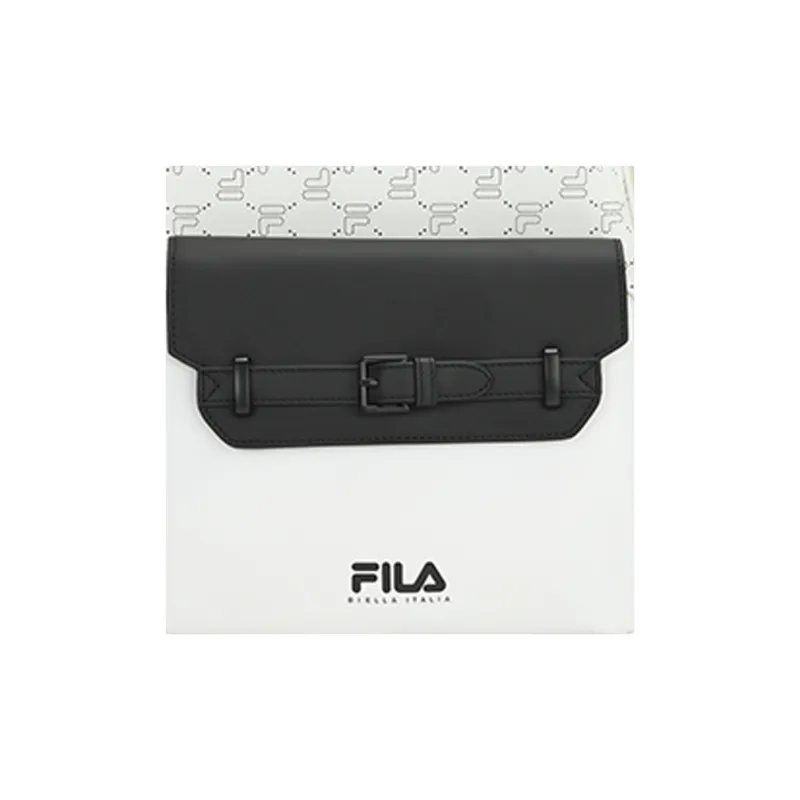 FILA Synthetic Leather Patchwork Fabric Backpack Regular Unisex Standard White-3