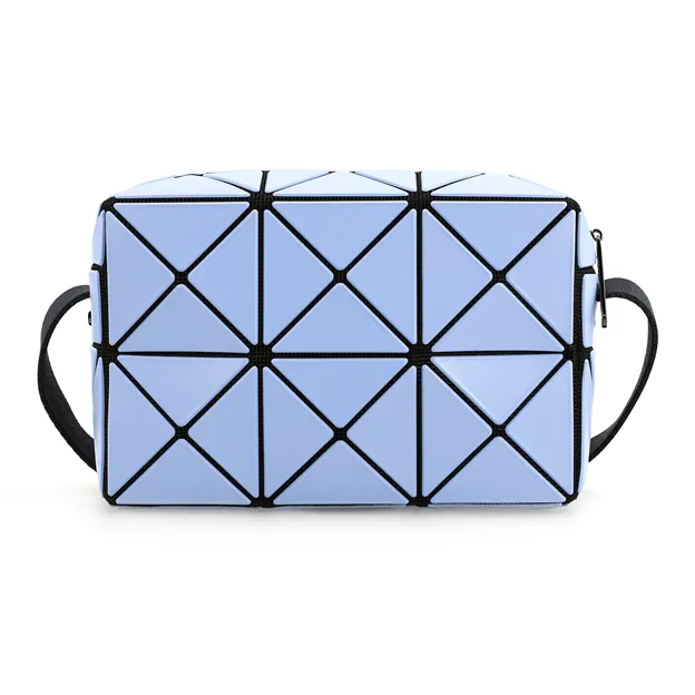 ISSEY MIYAKE Cuboid Polyvinyl Chloride Resin Shoulder Bag, Crossbody Bag Women's Light Blue-3