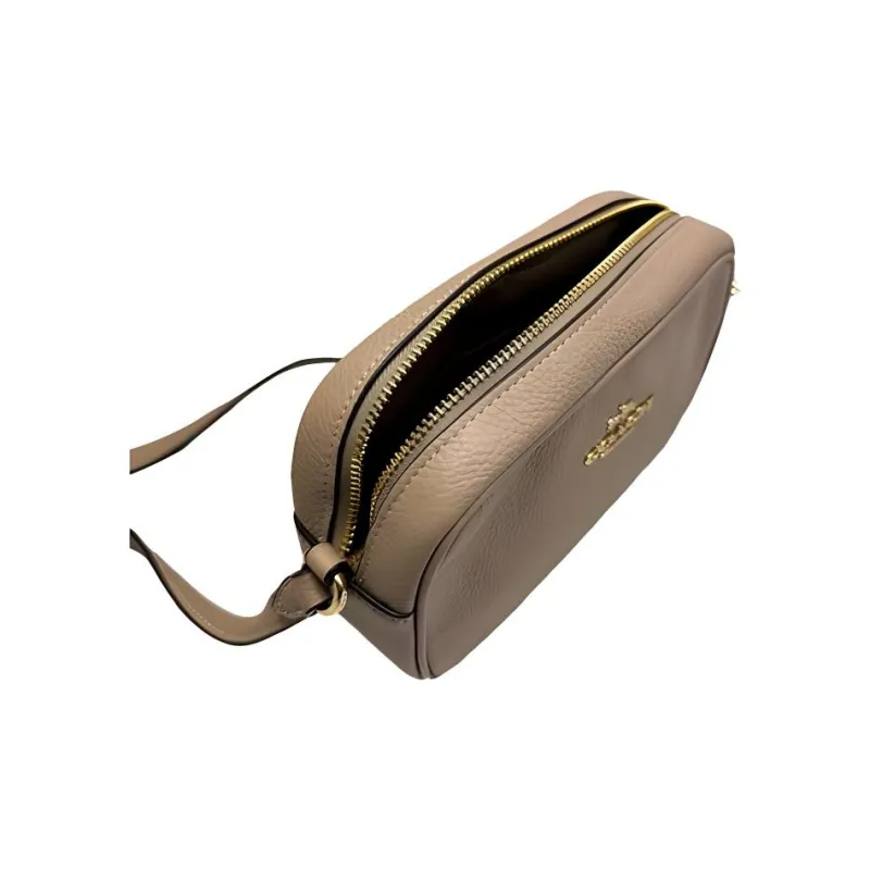 COACH Jamie Leather Shoulder Bag, Crossbody Bag Trumpets Women's Gold & Taupe-4