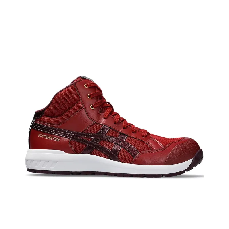 Asics Winjob Anti Slip Wear Resistant Mid Top Casual Shoes Unisex Burgundy-1