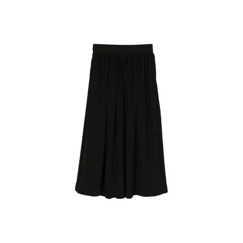 UMA WANG Casual Long Skirts Women's Obsidian Black Color