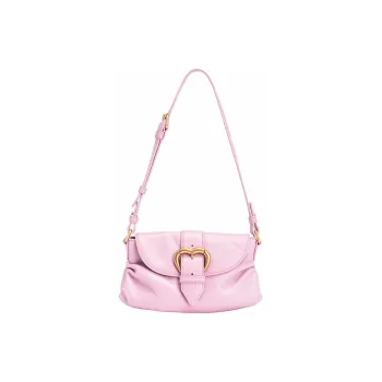 PINKO Leather Shoulder Bag Women's Pink