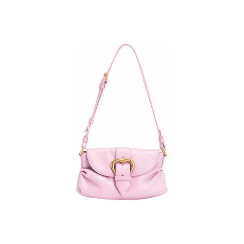 PINKO Leather Shoulder Bag Women's Pink