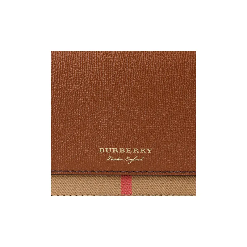 Burberry Vintage Calfskin With Canvas Shoulder Bag, Crossbody Bag Women's Brown-7