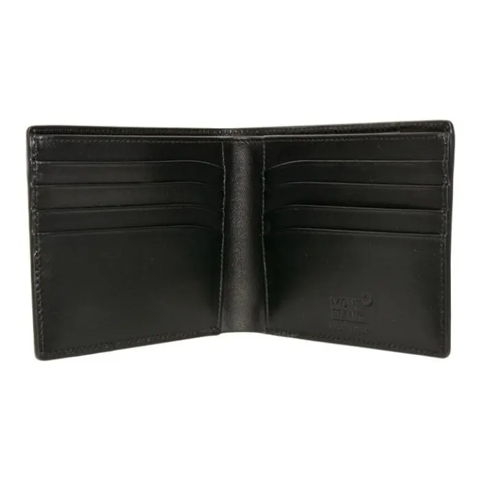 MONTBLANC Crocodile Embossed Leather Wallet Men's Black-4