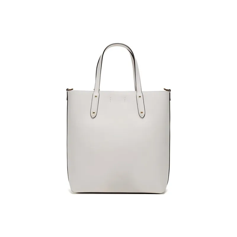COACH Central Cow Leather Tote Bag Shopping Bag Shoulder Bag Crossbody Bag Handbag Medium Size Women's White-4