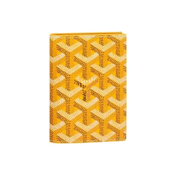 GOYARD SAINT-MARC Canvas Cowhide Card Holder Unisex Yellow