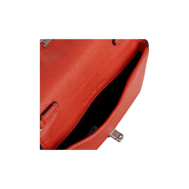 CALVIN KLEIN PVC Shoulder Bag, Crossbody Bag Small Size Women's Orange Red-3