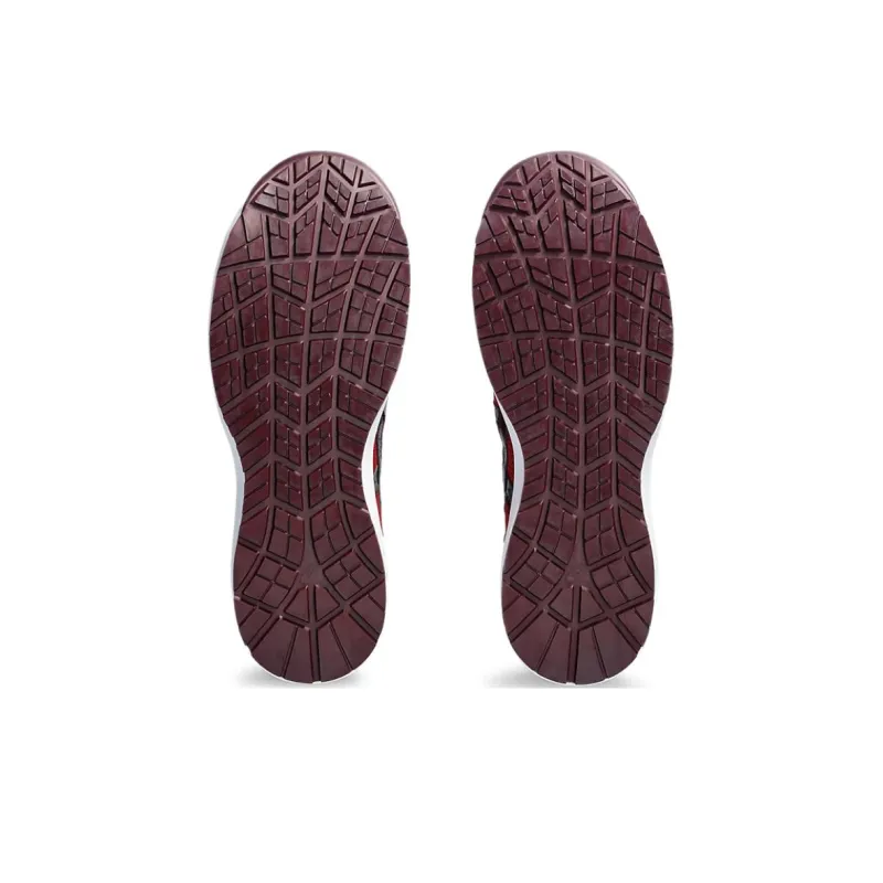 Asics Winjob Anti Slip Wear Resistant Mid Top Casual Shoes Unisex Burgundy-4