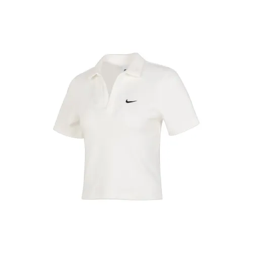 Nike Sportswear Essential Women's Short-sleeve Polo Top 'Sail/Black'