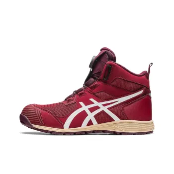 Asics Winjob Slip Resistant Mid Top Casual Shoes Men's Red White