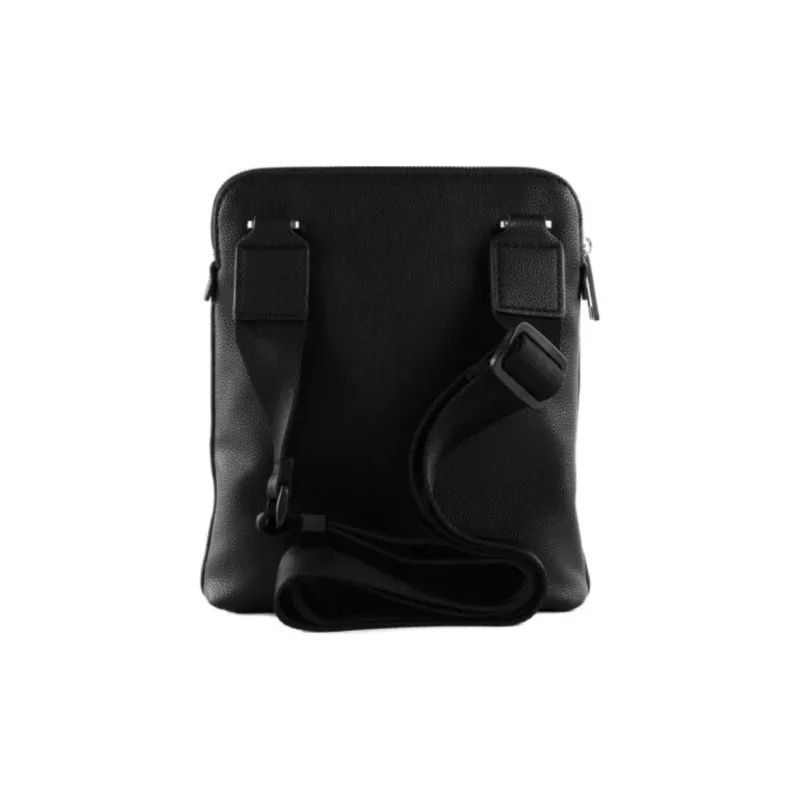 HUGO BOSS Polyester With Artificial Leather One Shoulder Handbag, Crossbody Bag Men's Black-9