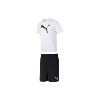 PUMA Casual Sportswear Men White Top+Black Shorts