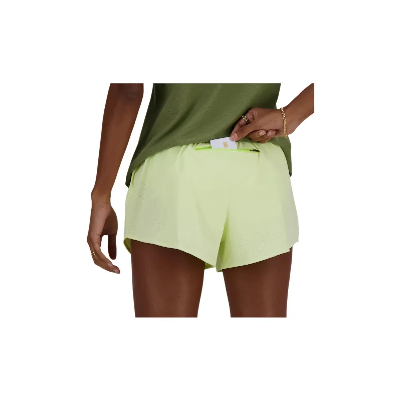 New Balance Casual Shorts Women's Neon Yellow-1