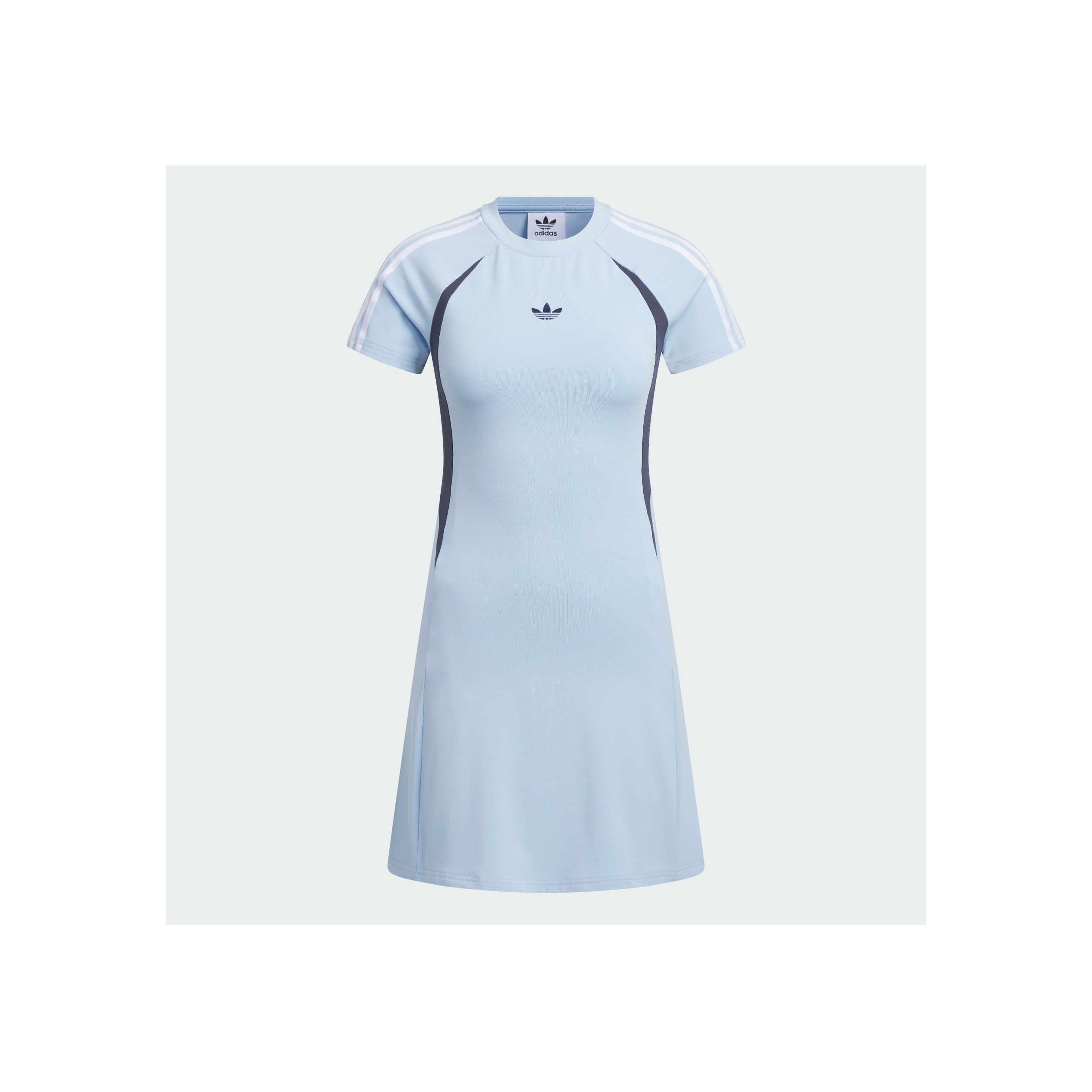 ☆Adidas☆Originals Jersey Short Sleeve Dress Sky Blue Adidas Originals Short-Sleeved Dresses Women's Bright Light