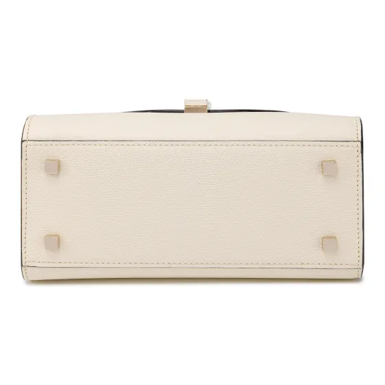 Valextra Calfskin Handbag, Shoulder Bag, Crossbody Bag Mini Women's White-6