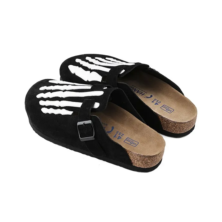 HANQIAORIJI Broken Cocoon Series EVA Abrasion-Resistant Slip-Resistant Slip-on Lazy Slippers Unisex Black-3
