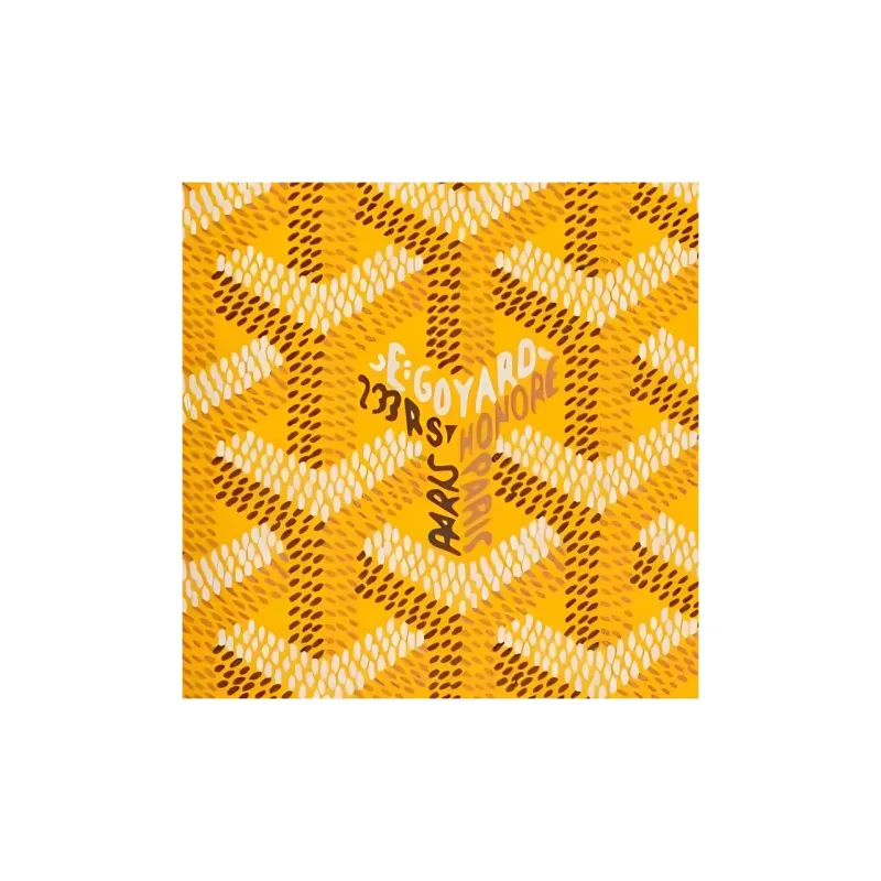GOYARD SAINT-MARC Canvas Cowhide Card Holder Unisex Yellow-3