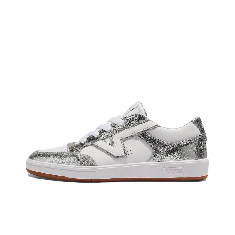 Vans Lowland Comfycush Anti-Slip Wear-Resistant Low-Top Skateboard Shoes Women's Silver-0
