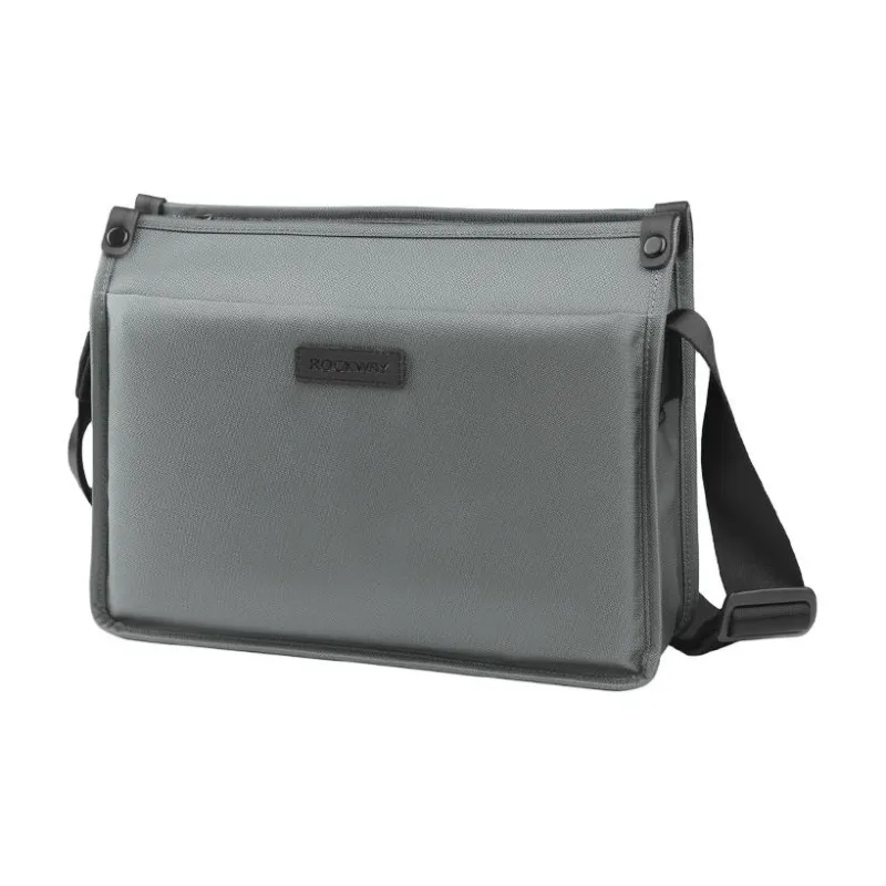 ROCKWAY Cordura Nylon Shoulder Bag Unisex Black/Gray/Blue-5