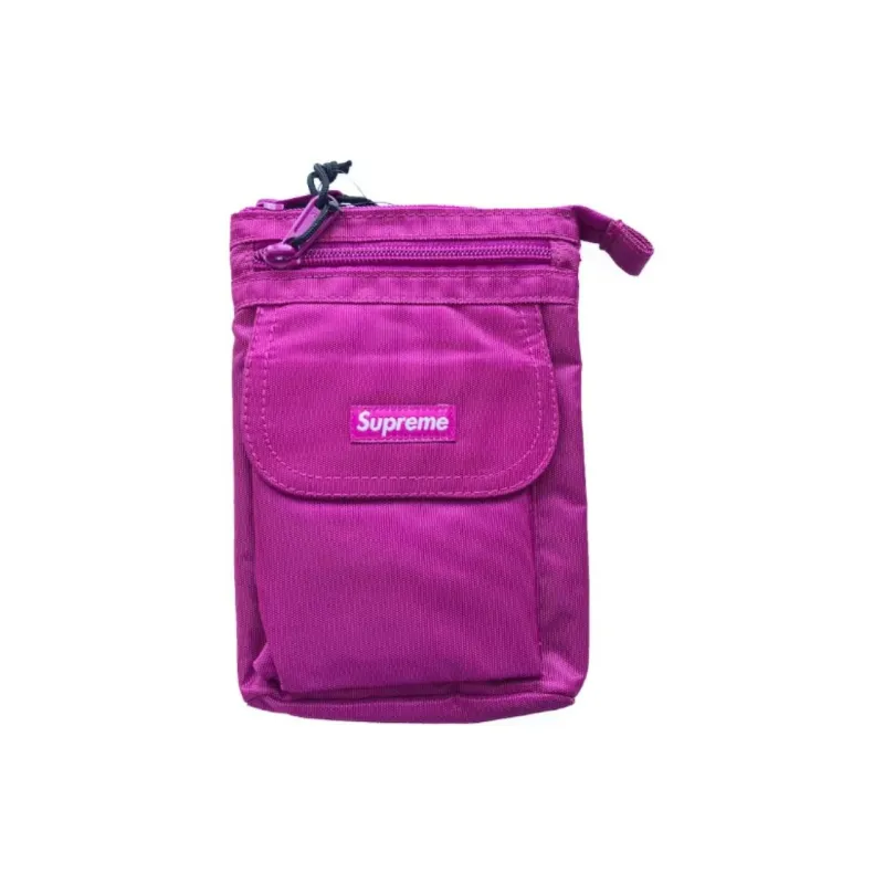 Supreme FW19 Nylon Crossbody Bag, Shoulder Bag Regular Unisex Rose Red-2